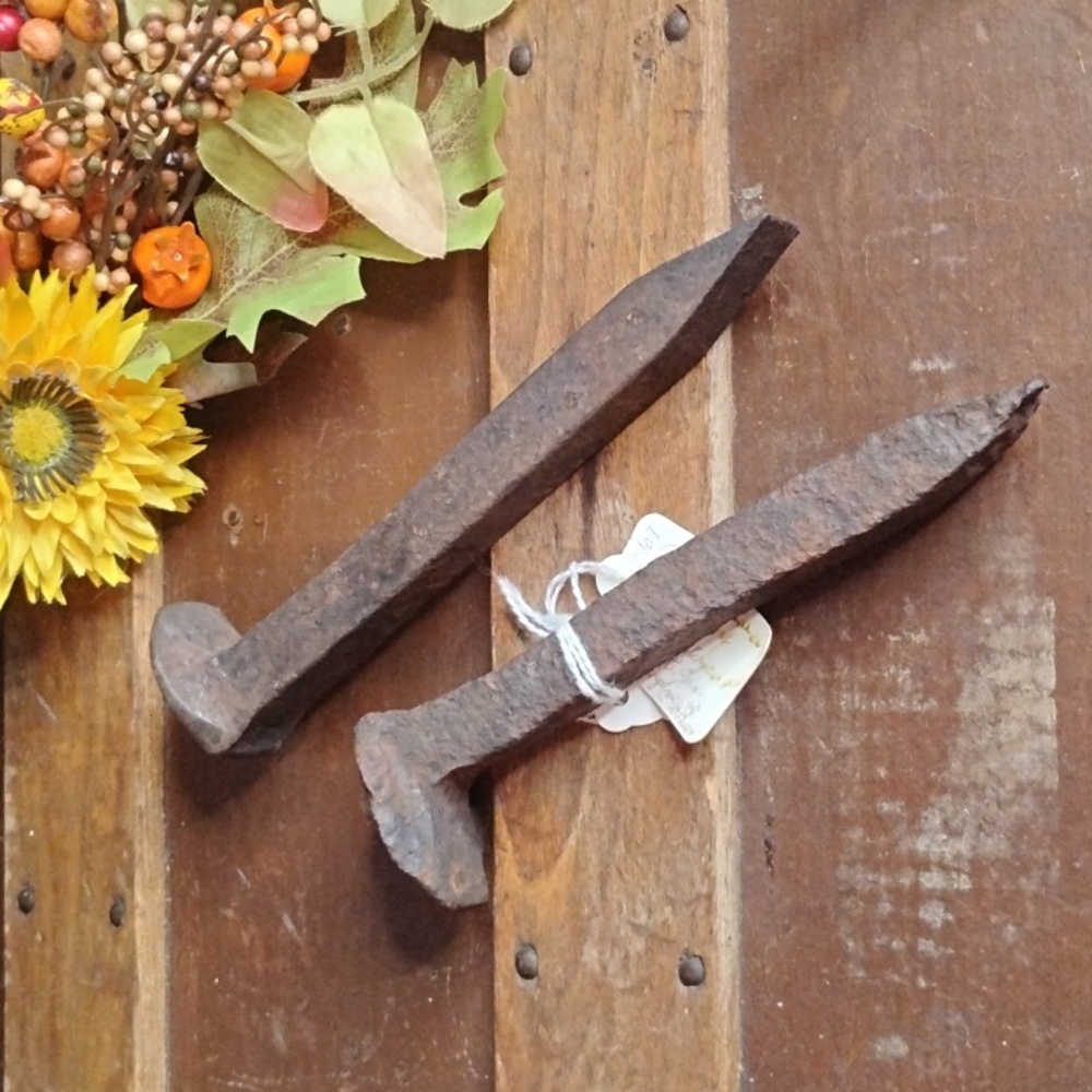 Vintage Iron Railroad Spikes Decor